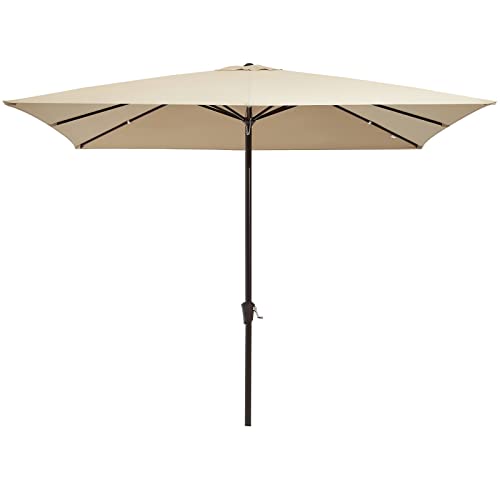 MEWAY 8x10ft Patio Umbrella with Crank Lift System