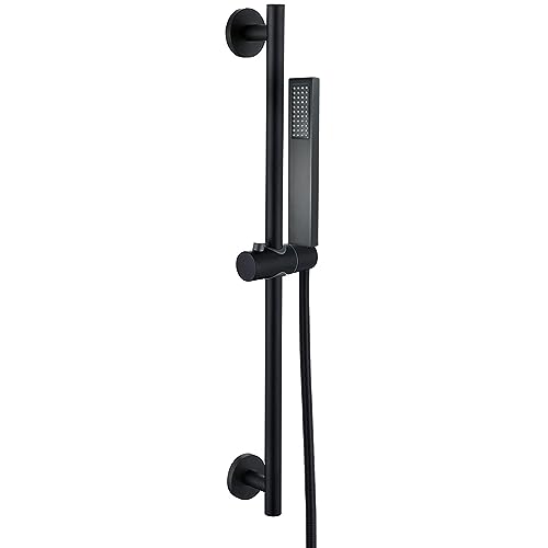 Barre de douche coulissante noire en laiton qui ne rouille pas