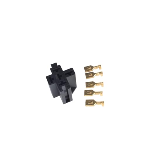 Soporte de enchufe de relé automotriz de 5 pines con terminales de cobre para instalaciones 12v 5