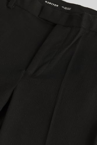Image of SNITCH Yann Black Plain Slim Fit Trousers