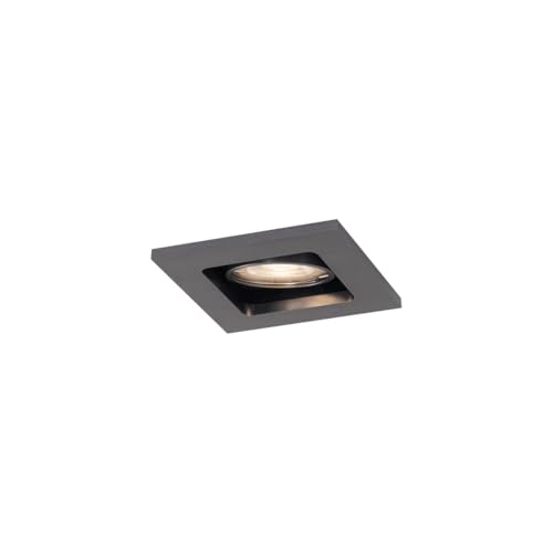 Qazqa Foco empotrado moderno, color bronce cañón, GU10, 50 mm, redondo e inclinable - Qure Aluminio Cuadrada Adecuado para LED Max. 1 x 10 Watt