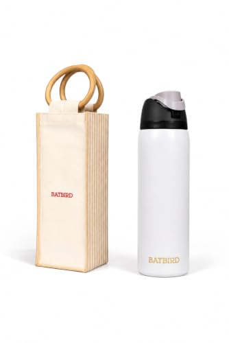 Image of Stainless Steel Water Bottle 32 oz with Flip Lid and Carry Loop (Cloud White, 960 ml)