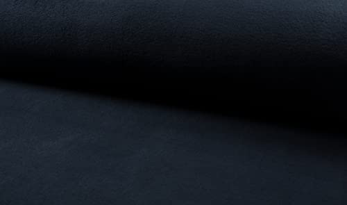 Tissu polaire peau d'agneau bleu marine isolant et ultra doux pour l'hiver 5 m