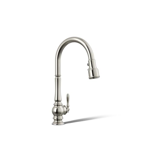 Kohler Artifacts Touchless Kitchen Faucet with Pull Down Sprayer, Kitchen Sink Faucet, Polished Nickel, K-29709-SN