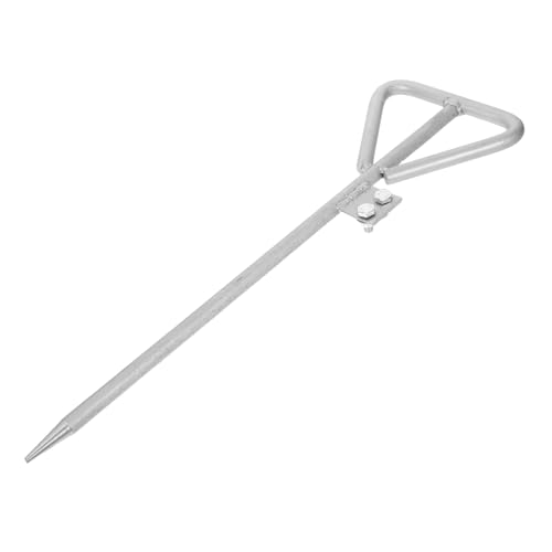 NUOBESTY Ground Pin Grounding Kit for Earthing Ground Probe Rod Universal Ground Rod Lightweight Ground Rod Electric Rod Ground Rod for Earthing Metal Ground Rod Ground Rod Tool Iron Silver