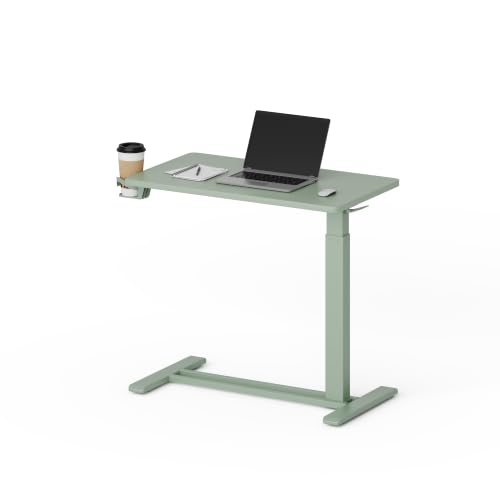 Image of FLEXISPOT H7 32 inch Pneumatic Height-Adjustable Overbed Table with Wheels