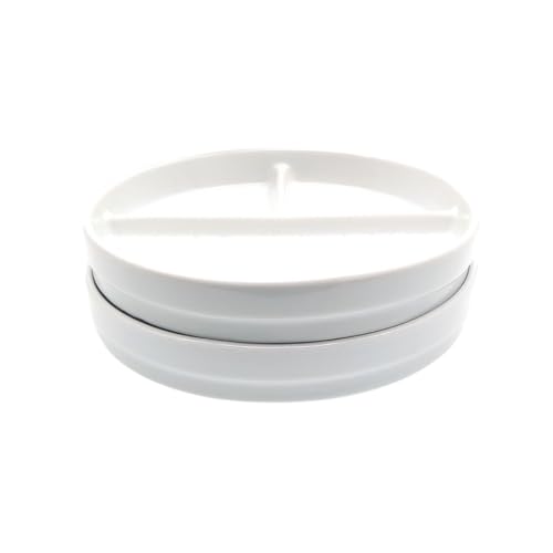 Elk and Friends Piatti in porcellana bianca | Piatti divisi | Adatto per bambini/bambini | Adatto per microonde e lavastoviglie | Piatti snack