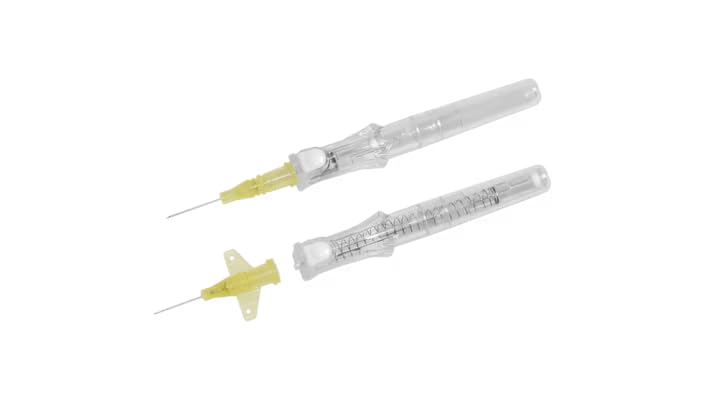 BD Insyte-N Autoguard Winged Shielded IV Catheter with BD Vialon Catheter Material and BD Instaflash Needle Technology, 24 G x 0.56 in. #381511, (50 Count)