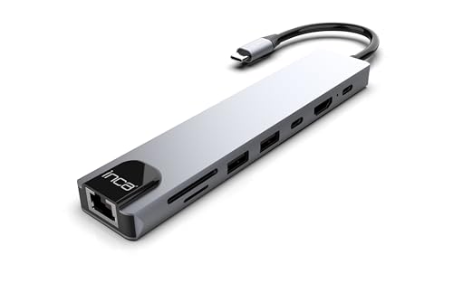 Adaptateur multiprise Type-C INCA ITPC-7T avec boîtier robuste pour un transfert de données fluide