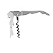 True Truetap Double Hinged Waiters Corkscrew Bottle Opener with Foil Cutter, Professional Wine Key for Servers, Set of 1, Gray