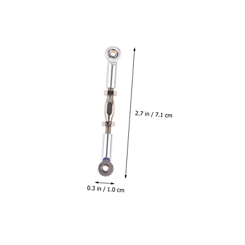 Yardwe 6 piezas de Tensor de Aluminio para Camiones Hsp Racing Hpi Buggies en color Plateado miniatura 2