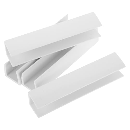 Abaodam Accesorios de Refuerzo en Forma de U para Puertas Interiores de Plástico Blanco, 4 Piezas para Barreras de Seguridad en Escaleras y Vallas para Mascotas