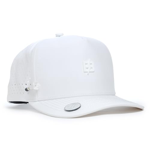 Image of BRIMZ Golf Performance Hat - Tee Holder & Magnetic Brim - Breathable Sweat & Water Resistant Golfing Snapback Cap