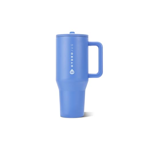 Image of HydroJug Traveler 32oz, Insulated Tumbler with Handle & Straw, Light Blue