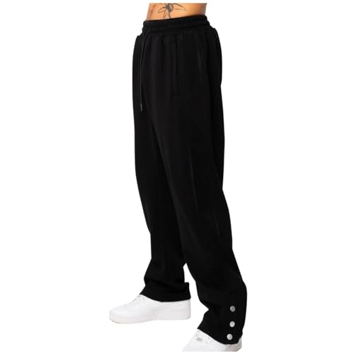 Mens Athletic Fit Casual Pants Classic Drawstring Stretchy Waist Wide Leg Pants Comfy Breathable Outdoor Sweatpants4