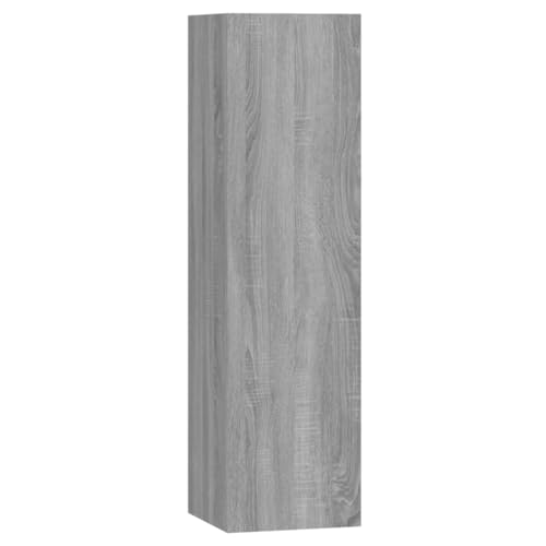 Set Di Mobili Mobile Buffet Tv Televisione Soggiorno Camera Da Letto Soggiorno 7 Pezzi Sonoma Pannelli In Mdf Grigio 02_0025218 - 4