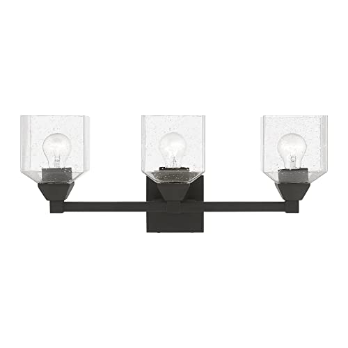 Image of Livex Lighting 10383-04 Aragon 3 Light Vanity Sconce, Black