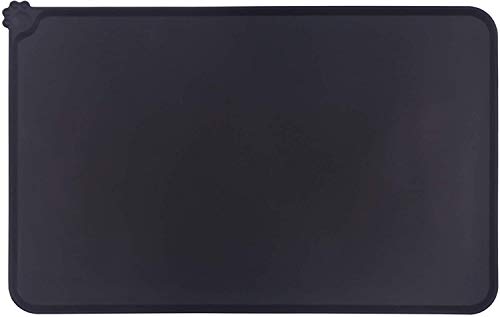 YAKA Dog Feeding Mat,Silicone Dog Cat Bowl Mat, Non Slip Waterproof Pet Feeding Mat FDA Compliant Silica GelGrade Food Container Placemat for Animals (21