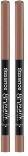 Image of Essence 8h matte comfort lipliner 01 Cinnamon Spice, lip liner, cinnamon, defined lips, long-lasting colour, matte finish, comfortable wear, 0.3 g (Pack of 2)