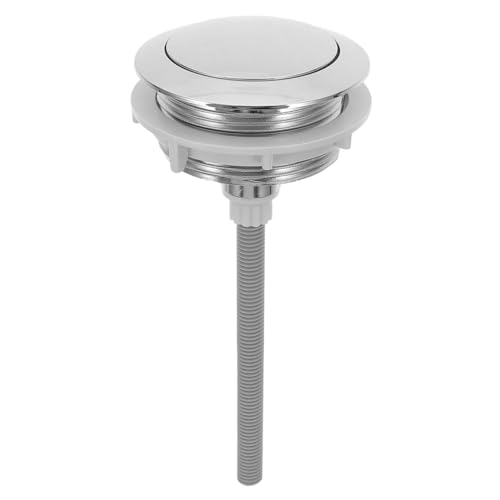 UKCOCO 1Stk Wassertank Einzelknopf langlebiger Toilettenknopf WC-Spülventile Toiletten-Spülknopf Einzelknopf-Spülung wasserbehälter Toilettentankknopf Universal-WC-Spültaste Abs Silver