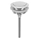 UKCOCO 1Stk Wassertank Einzelknopf langlebiger Toilettenknopf WC-Spülventile Toiletten-Spülknopf Einzelknopf-Spülung wasserbehälter Toilettentankknopf Universal-WC-Spültaste Abs Silver