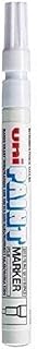 Uni Coloured Fine (0.8-1.2mm) PX-21 White Oil Paint Marker Pen Metal Glass Wood Plastic Stone Outdoor Bullet Nib Tip (Pack Of 1)