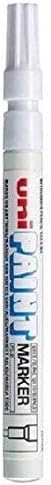 Uni Coloured Fine (0.8-1.2mm) PX-21 White Oil Paint Marker Pen Metal Glass Wood Plastic Stone Outdoor Bullet Nib Tip (Pack Of 1)