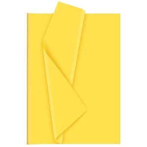 Bouiexye 60 Blatt Gelb Seidenpapier
