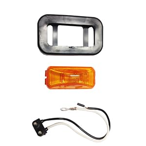 Submersible Trailer Mini Marker Clearance Light kit Amber 150A Grommet & Plug
