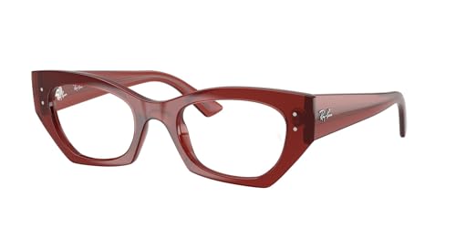 Ray-Ban 7330 Eyeglasses Bundle: 7330 ZENA 8436 Shiny Rusty Brown/Demo Lens and...