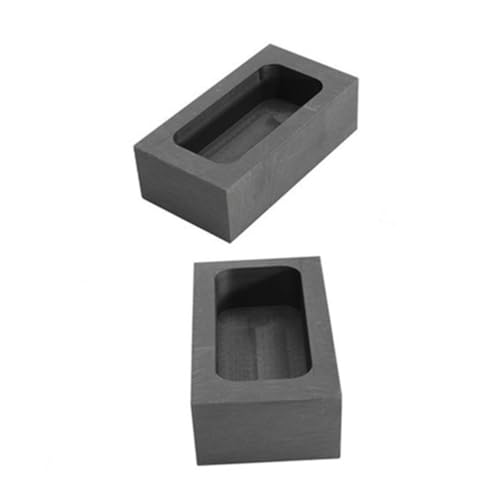 Zerodeko Molde de Grafito para Fundición y Lingote Resistente Altas Temperaturas Molde para Fundir Metales Laboratorio Dimensiones Conductividad Térmica para Refinación Metalúrgica
