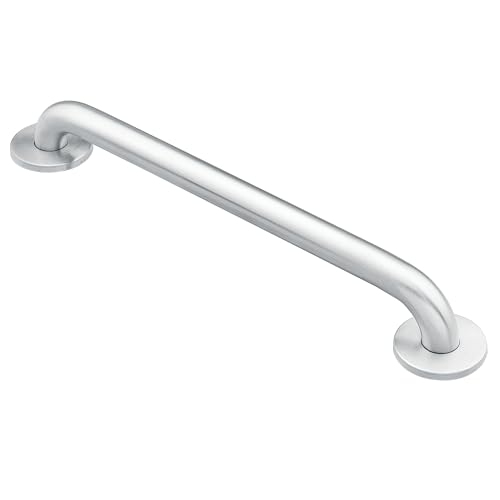 Moen Home Care Bathroom Safety 24 Inch Stainless Steel Handicap Grab Bar for Bathtub and Shower, Heavy Duty Handle, Elderly Assistance Product with Concealed Screws, 8724