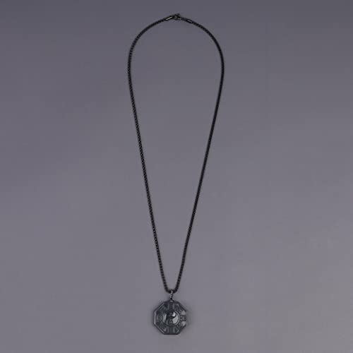 Pendentif Yin Yang COAI en véritable pierre d'obsidienne fine - 3