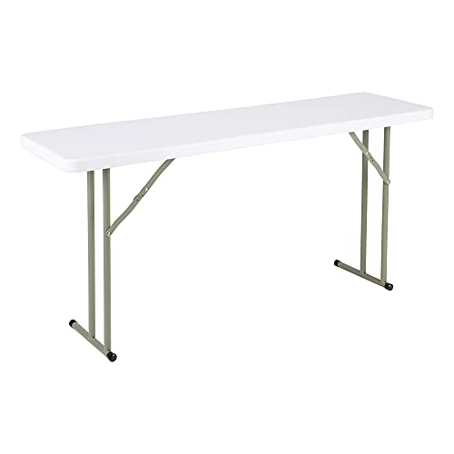 norwood commercial furniture 539 indooroutdoor folding training table rectangular blow-molded plastic folding training and event table white