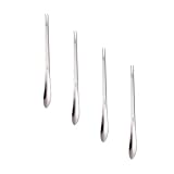 Mobestech Krabbenbesteck aus Rostfreiem Material mit Gabel und Löffel Edelstahl 4 Stück EIN Stück Geformt für Meeresfrüchte und Krebsgerichte in Küche