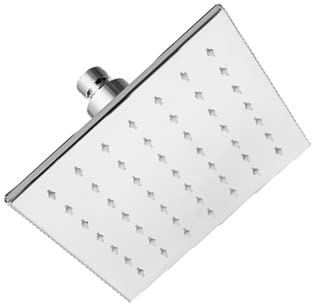 Panther Stainless Steel SS Shower VISTARA for Bathroom, 8x8 Square,RAIN Mode, Chrome Finish, (Silver)