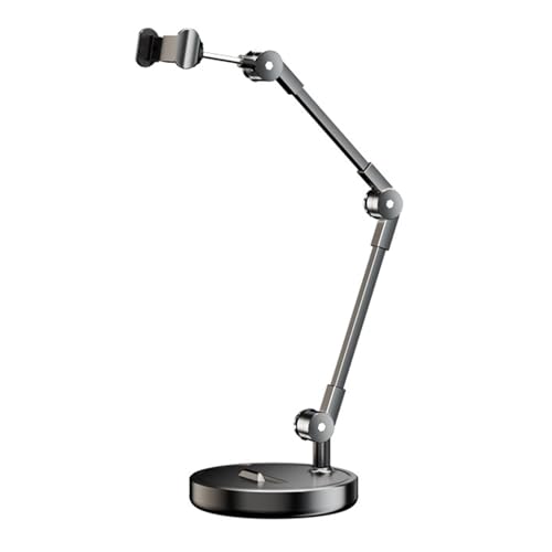 Support téléphone pour diffusion en direct avec bras rotatif et pince pour table de bureau - 6