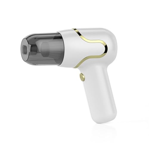 Aspiradora de Mano, Aspiradora de Coche Recargable de Alta Potencia de 12000 Pa, 3 en 1, Ligera, con soplador y Aspirador for Coche, hogar y Mascotas.(White)