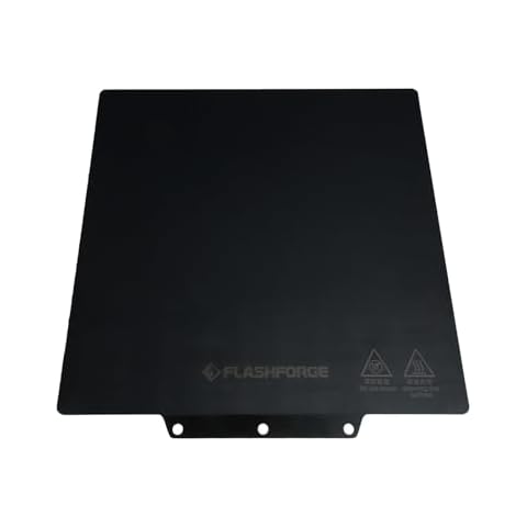 FLASHFORGE Adventurer 5M Series Smooth PEI Platform, Tool-Free Model Removal, Automatic Separation After Cooling, Glue-Free Printing for PLA and TPU Filament Cover