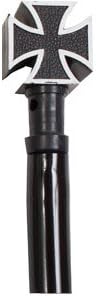 MOTOFLOWZ BLACK IRON CROSS CUSTOM SHORTY GAS CAP VENT