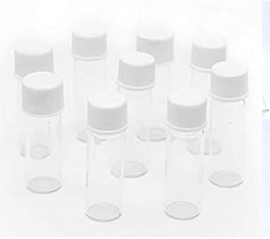 SHRIKULA 1ML Clear Glass Vials with White Screw Caps, Small Sample Bottles-image-33