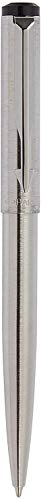 PARKER Vector Ballpoint Pen, Stainless Steel with Chrome Trim, Medium Point, Blue Ink, Gift Box