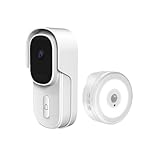 VEKELETE Timbre con Video Tuya, WiFi, CC, CA, batería, 1080P, 2MP, Impermeable, cámara, hogar Inteligente(Black Doorbell)