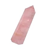 HOMSFOU Cristal Curativo Hexagonal Natural Rosa 6-7 Cm, Prisma de Piedra Rosa para Decoración de Mesa, Feng Shui y Adorno de Escritorio, Piedra Mineral para Meditación y Obsequio