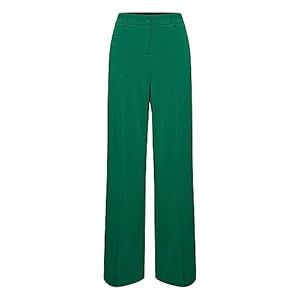 b.young BYDANTA Wide Leg Pants 2 Damen Hose Stoffhose Weites Bein mit Bügelfalte und Gürtelschlaufen mit Stretch Regular Fit