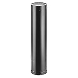 DuraVent 6 Inch Adjustable Lightweight Stainless Steel Double Wall Wood Burning Stove Pipe Connector to Vent Smoke or Exhaust, Black