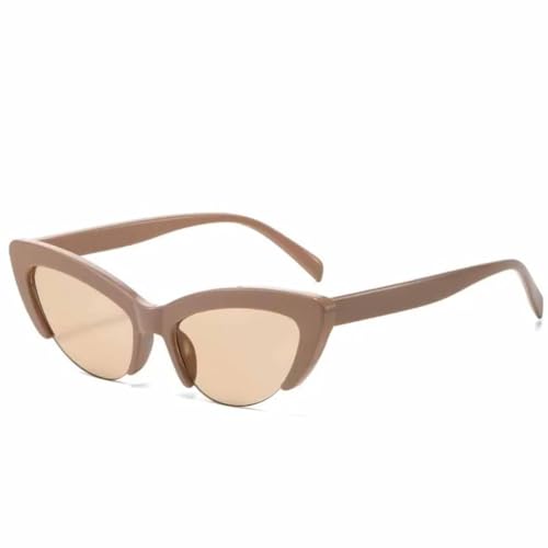 Lunettes de soleil œil de chat demi-monture pour homme et femme