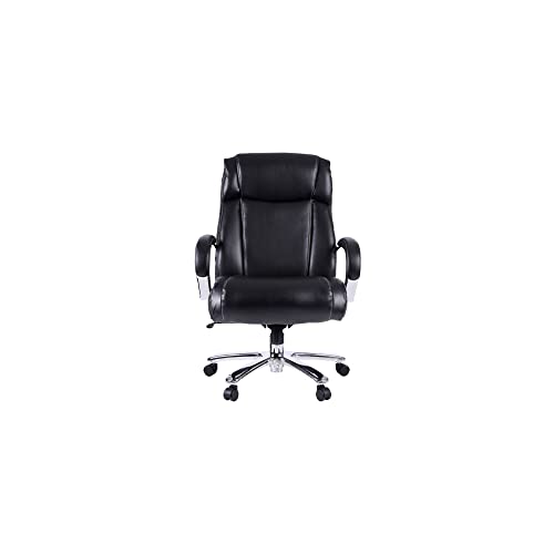 Alera Alems4419 Maxxis Series Big And Tall Leather Chair, Black/Chrome #TOP3