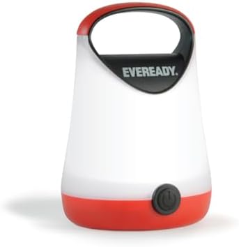 Eveready Led Camping Lantern Flashlight, 200 Lumens, 80 Hour Run-Time, Use For Hurricane Supplies, Camping Accessories, Survival Kits (Red & Black)