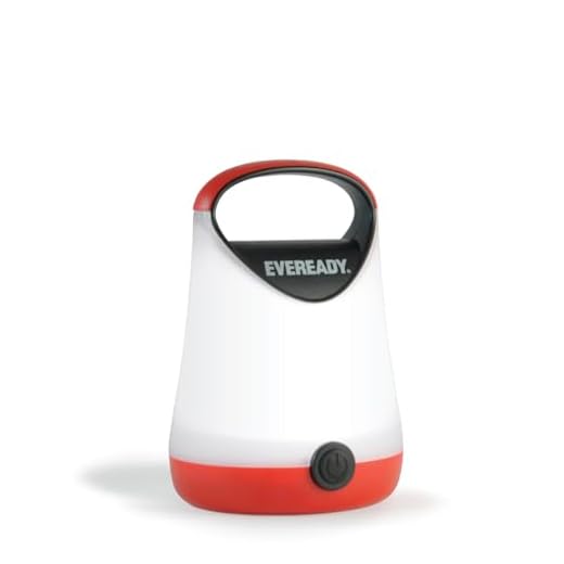 Eveready LED Camping Lantern X-250, Bright Tent Lights, Rugged Water Resistant LED Lanterns, 100 Hour Run-time, Red and Black